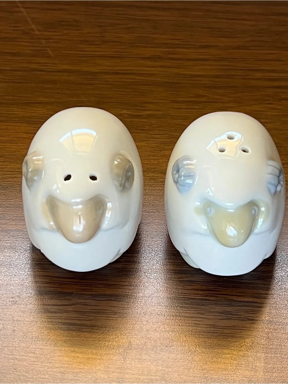 Vintage Ceramic Ram Salt and Pepper Shakers - Made in Japan
